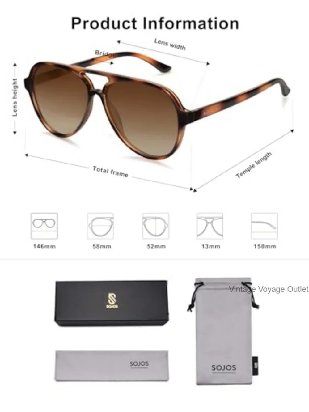 Classic Polarized Aviator Sunglasses UV400 TAC Lens